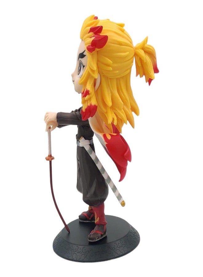 FowWelt Demon Slayer Rengoku Action Figure - Flame Hashira Kyojuro Collectible Toy, Anime PVC Figurine with Sword, Kimetsu no Yaiba Statue for Fans & Kids - Rengoku - Image 5
